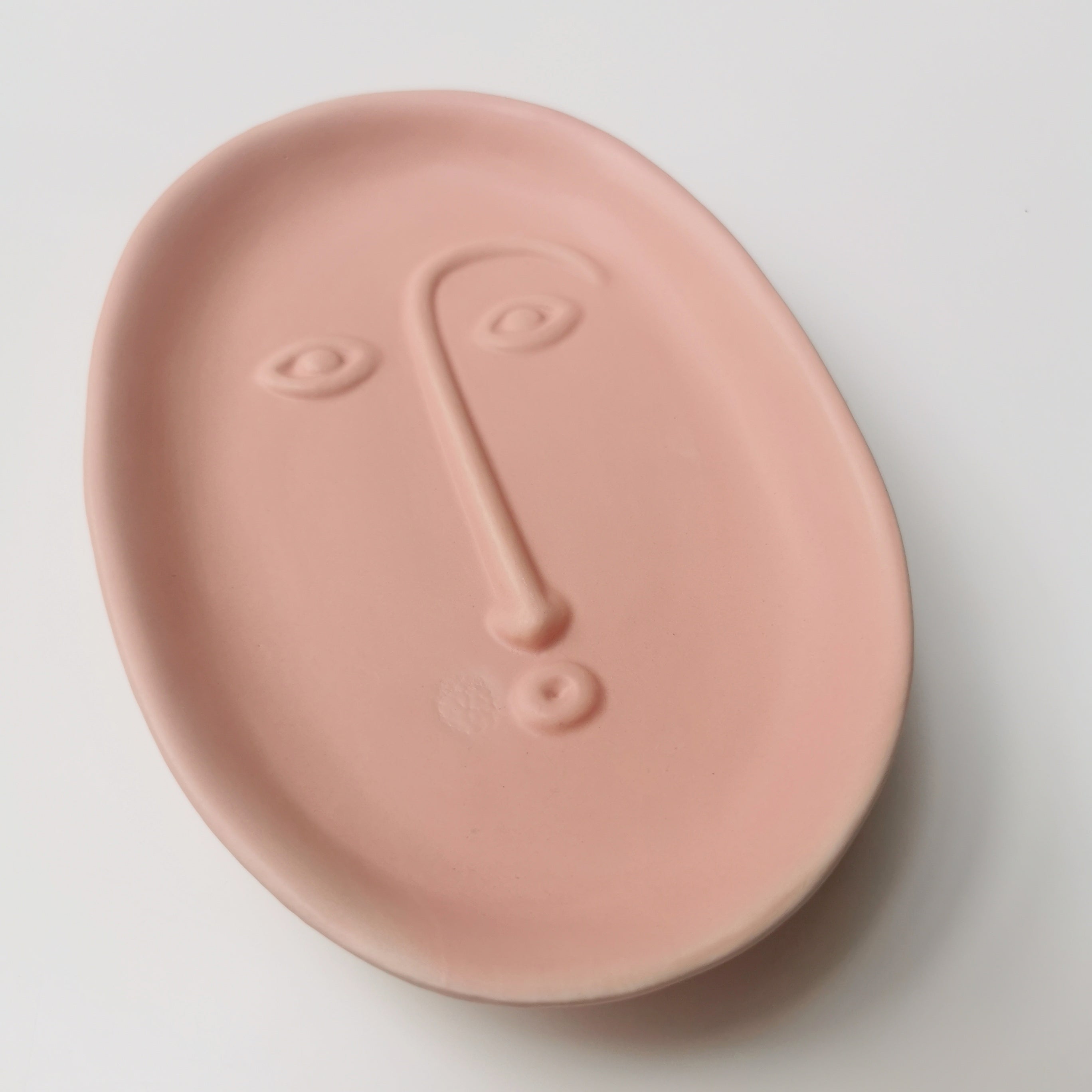 Face Trinket Dish Schmuckschale Matt Pink von Sass & Belle